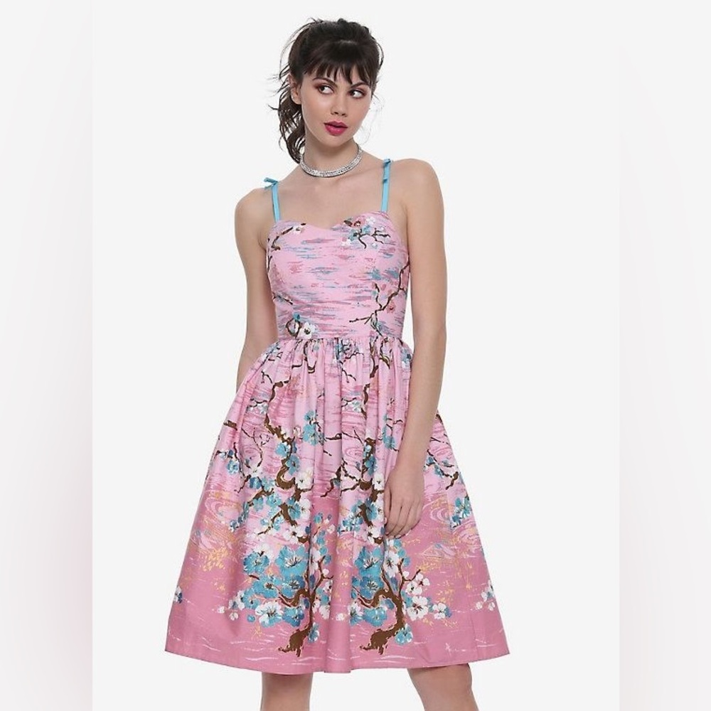 NWT hell bunny cherry blossom swing dress - XS